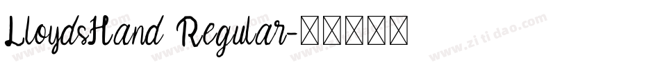 LloydsHand Regular字体转换